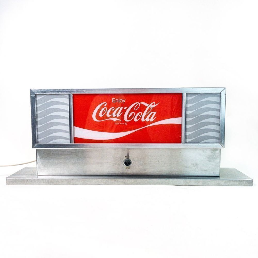 Vintage Enjoy Coca-Cola Fountain Topper/Counter Light Fixture Works